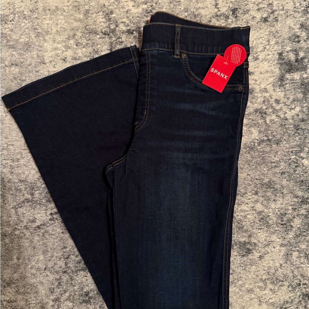 SPANX Women's Navy Flare Jeans